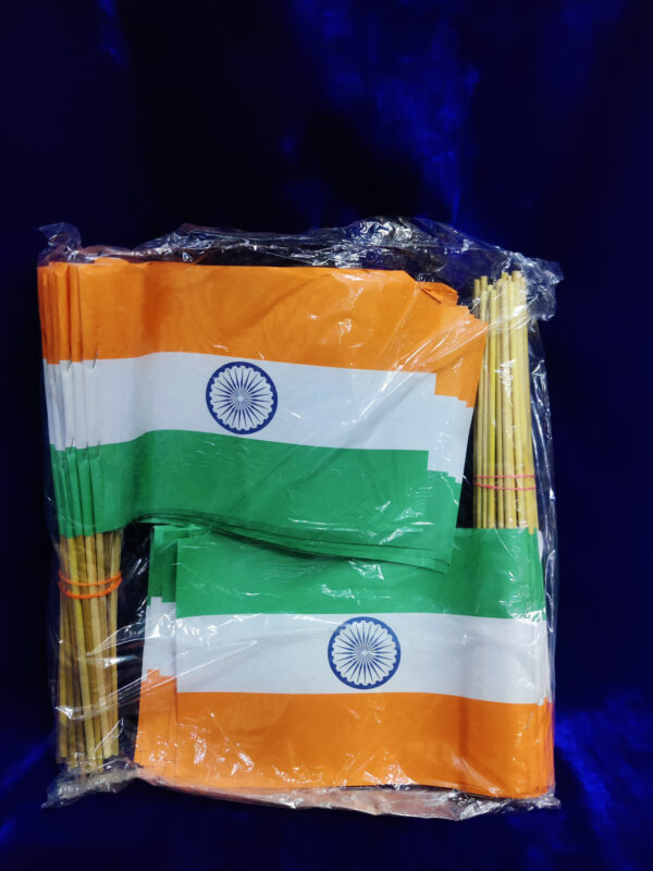National Paper Flag Comes with Strong Stick And Paper for National Day (Size = 6"X9") Pack of 70Pc.