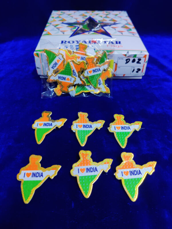 Royal Star National Flag | Plastic batch with Lapel Pin/Brooch/Badge | Pack of 12 - Image 5