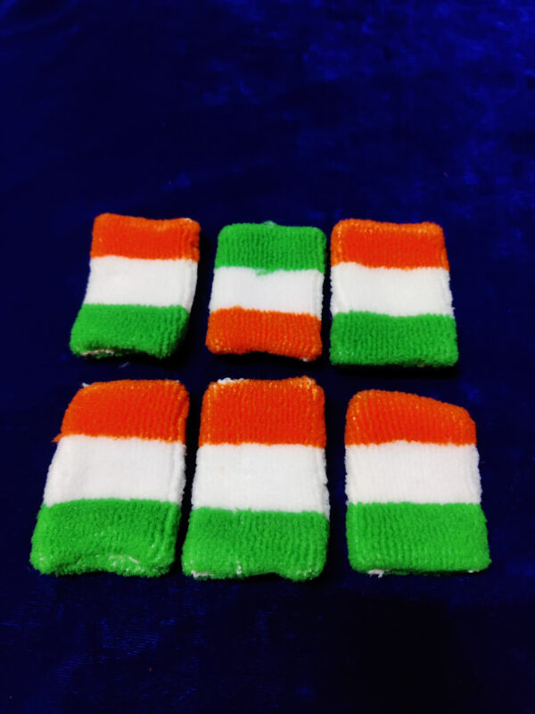 Tricolour Wristbands Hand Band Indian Flag Colours for Kids and Adults Tiranga Bands packet of 12 - Image 2