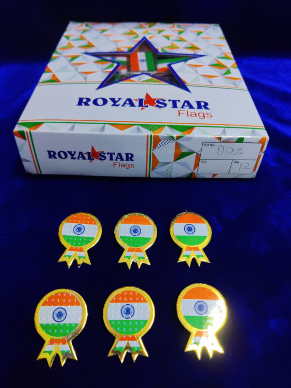 Royal Star National Flag | Plastic batch with Lapel Pin/Brooch/Badge | Pack of 12 - Image 4