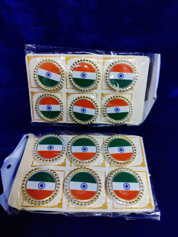 Indian National Flag | Plastic badge with Lapel Pin/Brooch/Badge | Pack of 6 - Image 10