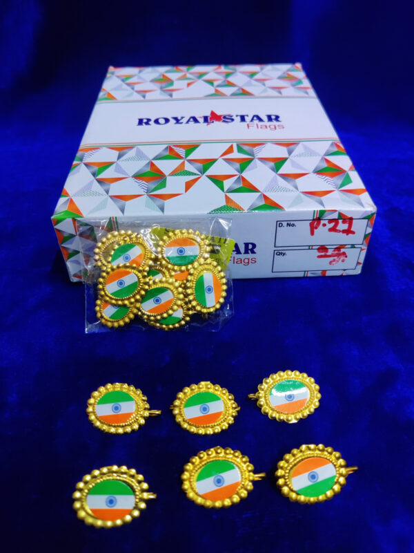 Indian Flag Premium Tricolor thin metal Pin Badges,Brooch Badges for Independence Day,Republic Day Decoration,Bag Badges(Pack of 12) - Image 8