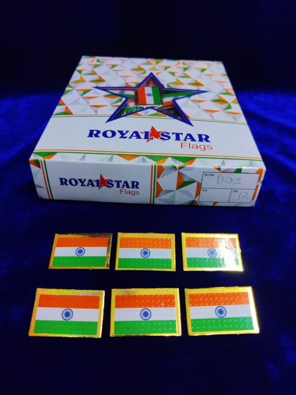 Royal Star National Flag | Plastic batch with Lapel Pin/Brooch/Badge | Pack of 12 - Image 2