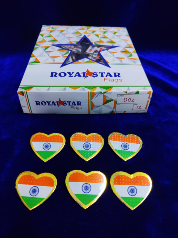 Royal Star National Flag | Plastic batch with Lapel Pin/Brooch/Badge | Pack of 12 - Image 6