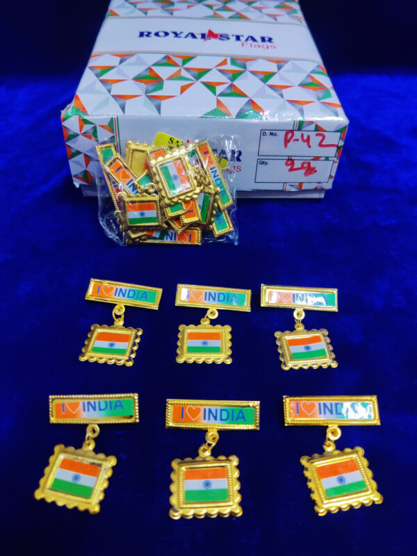 Indian Flag Premium Tricolor thin metal Pin Badges,Brooch Badges for Independence Day,Republic Day Decoration,Bag Badges(Pack of 12) - Image 10