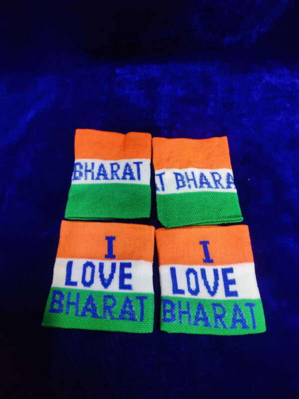 Tricolour Wristbands Hand Band Indian Flag Colours for Kids and Adults Tiranga Bands packet of 12