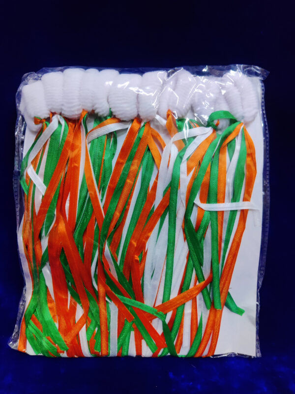 Tiranga Flag Colour Elastic Hair Ponytail Holder Soft Non Slip Tight Stretchable Rubber Bands for School Girls/Women, Hair tie (Pack of 12)(tiranga colour) Tiranga ponytail