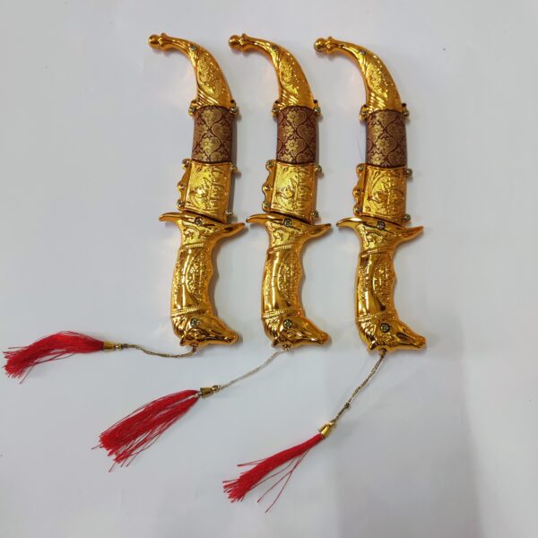 Sadi Katar Royal Marriage Katari for Groom Rajputana Style Made of Metal Golden Color