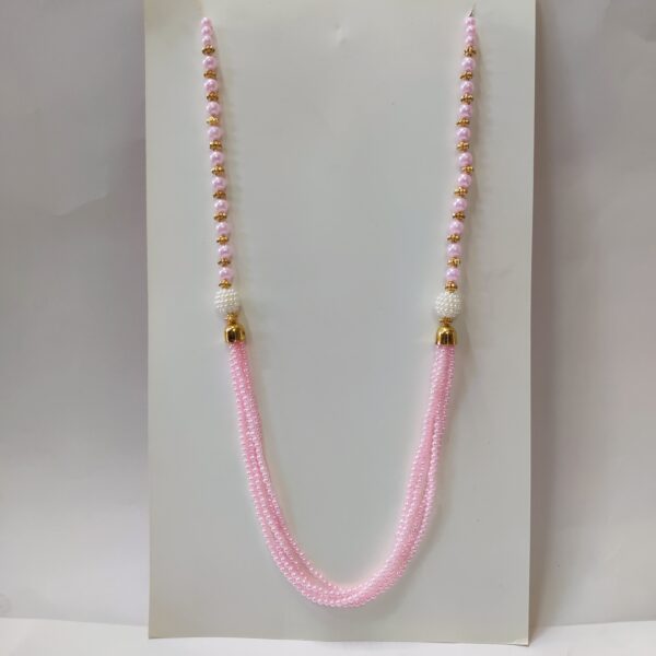 Pink Colour Handmade Pearl Welcome Mala Chain for Any Occasion Or Function, Swagat Mala, Wedding, Welcome Function,Mala, Badhai mala for barati (Pack of 12)