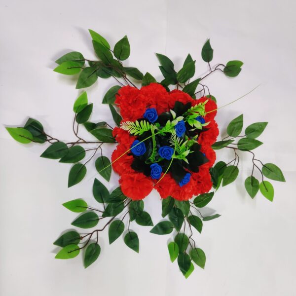 Red Flower Bonnet | Wedding Car Front Flower Decoration
