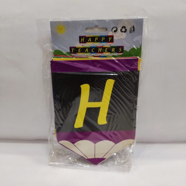 Happy Teachers Day Multicolor Paper Banner for Decoration