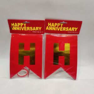 Party Propz Happy Anniversary paper Banner for Decoration