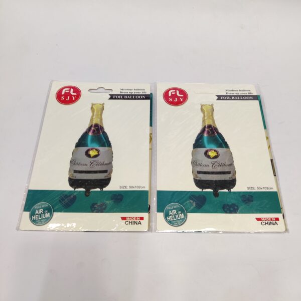 Printed Foil Balloon Champagne Wine Bottle shape for party decoration
