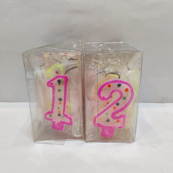 Dotted Fancy Birthday Number Candle for Cake Decoration