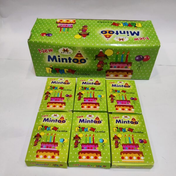 Green Mintoo Candle , Birthday Candle For Cake Decoration