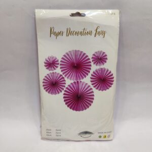 Paper Fan Pink Colour , Party Decoration Fancy Paper Fan