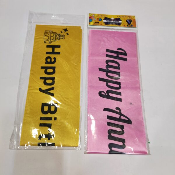Happy Birthday Sash for Birthday Decorations, Newborn Party Celebration