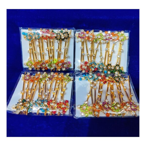 Multicolour Kanha Bansuri /Krishna Flute AJ Arihant Beautiful Multicolor Stone Work bansuri for Kanha ji | Krishna Idol Flute | Bansi for Bal Gopal, Thakur ji Metal bansuri for laddu Gopal