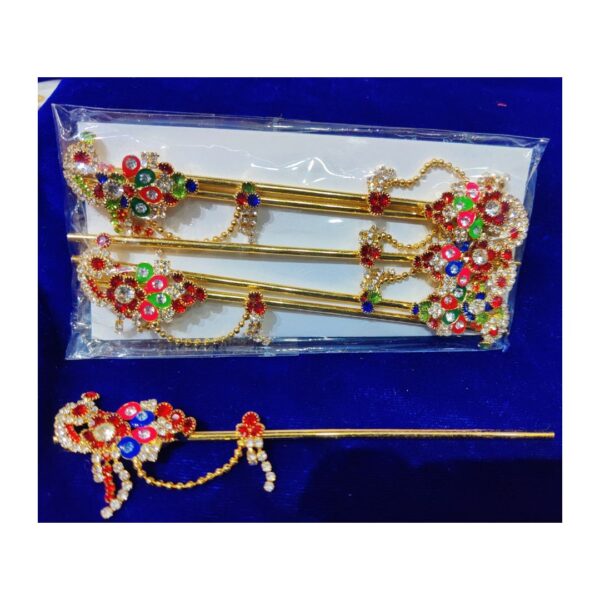 Saraswati Sales Metal Laddu Gopal Ji Bansuri for Krishna Idol | Thakur Ji Bansuri | Beautiful Bansuri for Kanha Ji