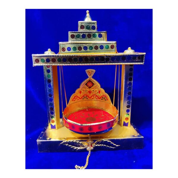 ecorative Temple Design Laddu Gopal Jhula for Bal Gopal Idol/Krishna