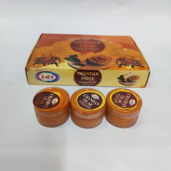 Chandan Tilak Paste Yellow color pack of 12