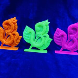 Plastic Om Print Single Colour Kanwar Decoration For Bol Bam Festival
