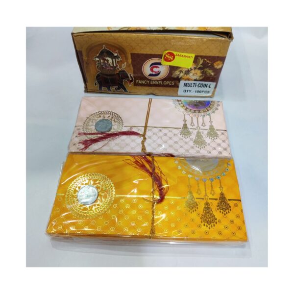 CORAL-COIN-U Rose Flower Print Fancy Envelopes Pack Of 10 Pcs