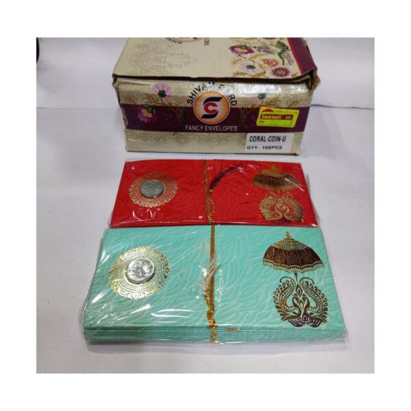 CORAL-COIN-U Fancy Umbrella Print Envelopes