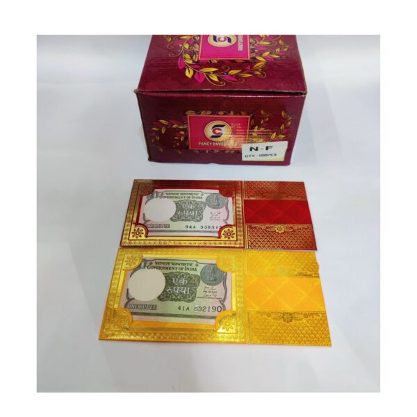NF -Shagun Envelope with One Rupees Note, Designers/Money/Gift Envelope/Lifafa for Festival, Marriage, Anniversary & Many Occassions (Pack of 10)
