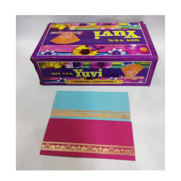 HOT -TEN YUVI Gift Envelopes Single Print Golden Border